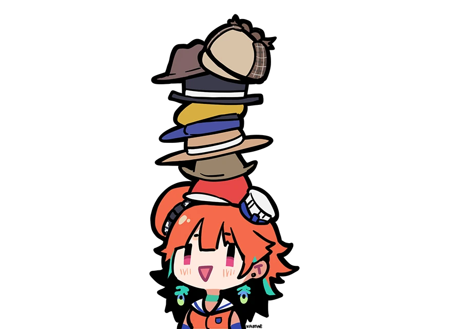 Takanashi Kiara with hats