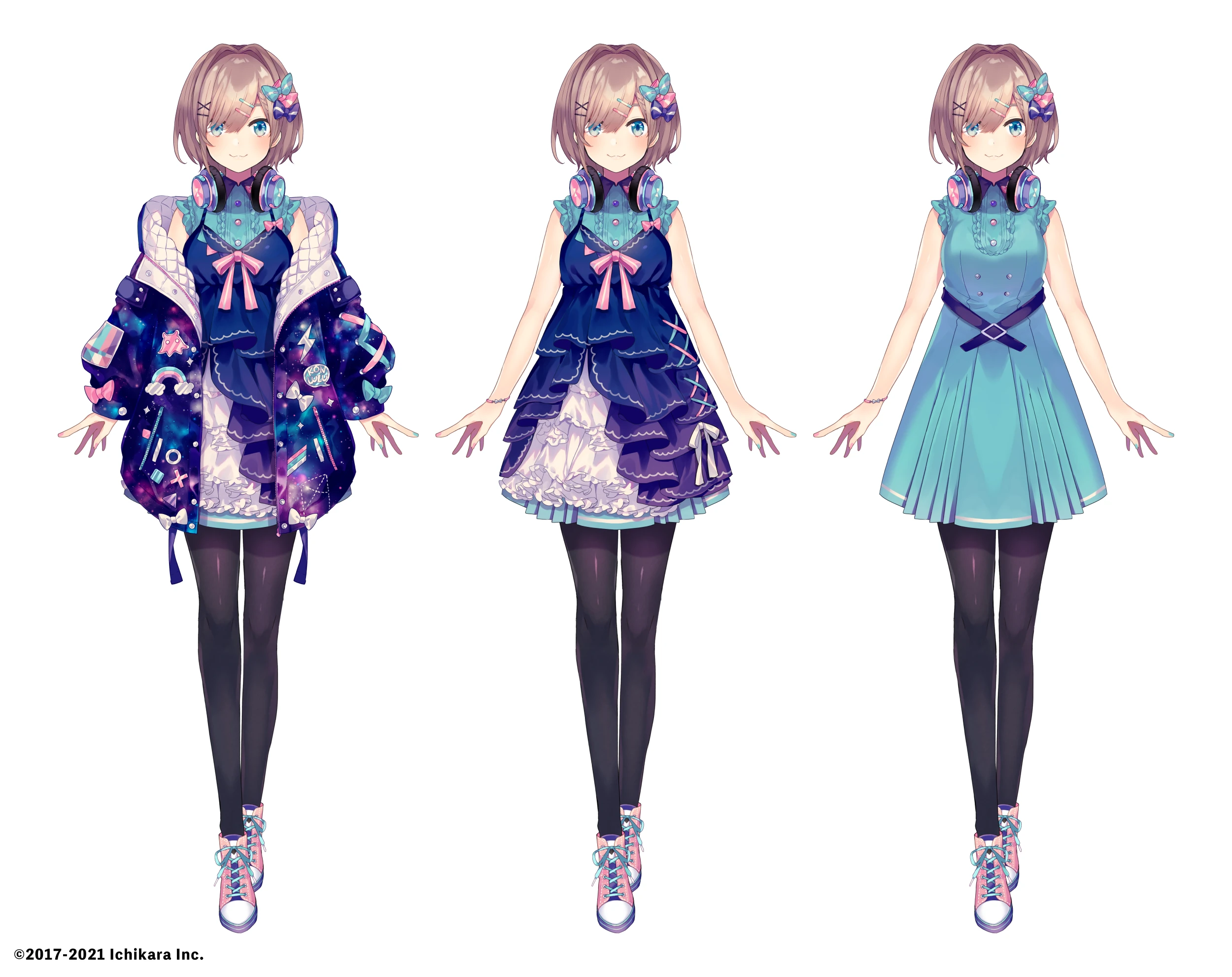 Space Cat Gamer Style Outfit With Short Hairstyle