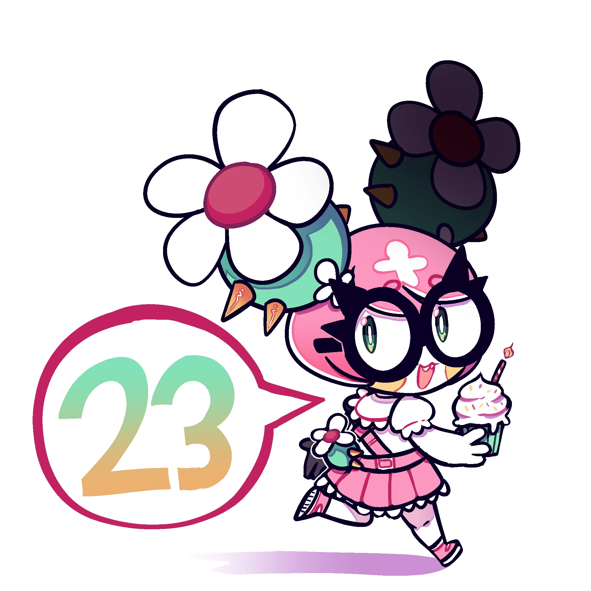 Mado celebrating her 23rd birthday.