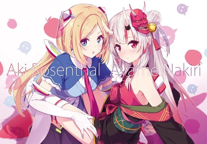 Aki Rosenthal and Nakiri Ayame by Azumiu Akitake