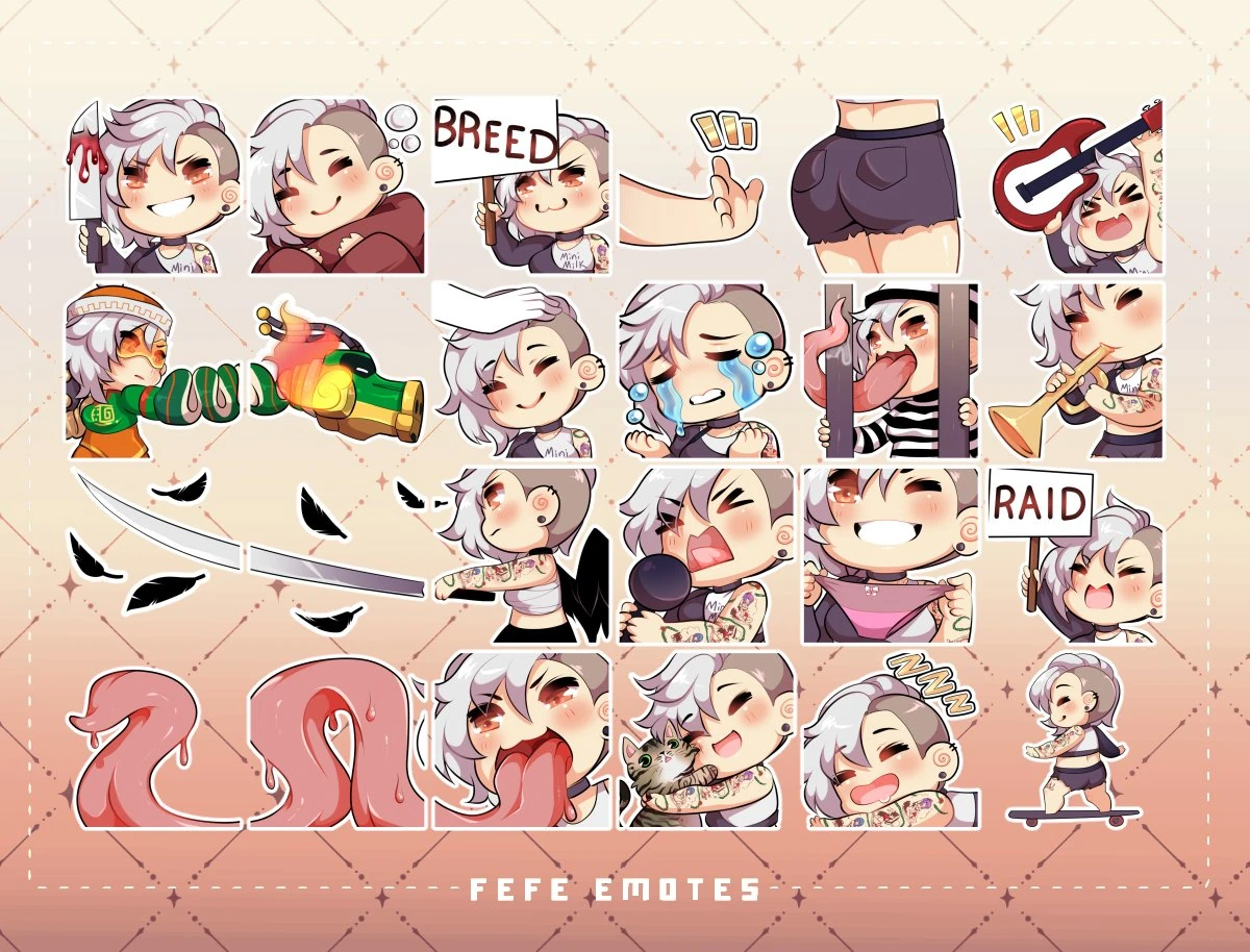 Fefe Emotes by LilythArts