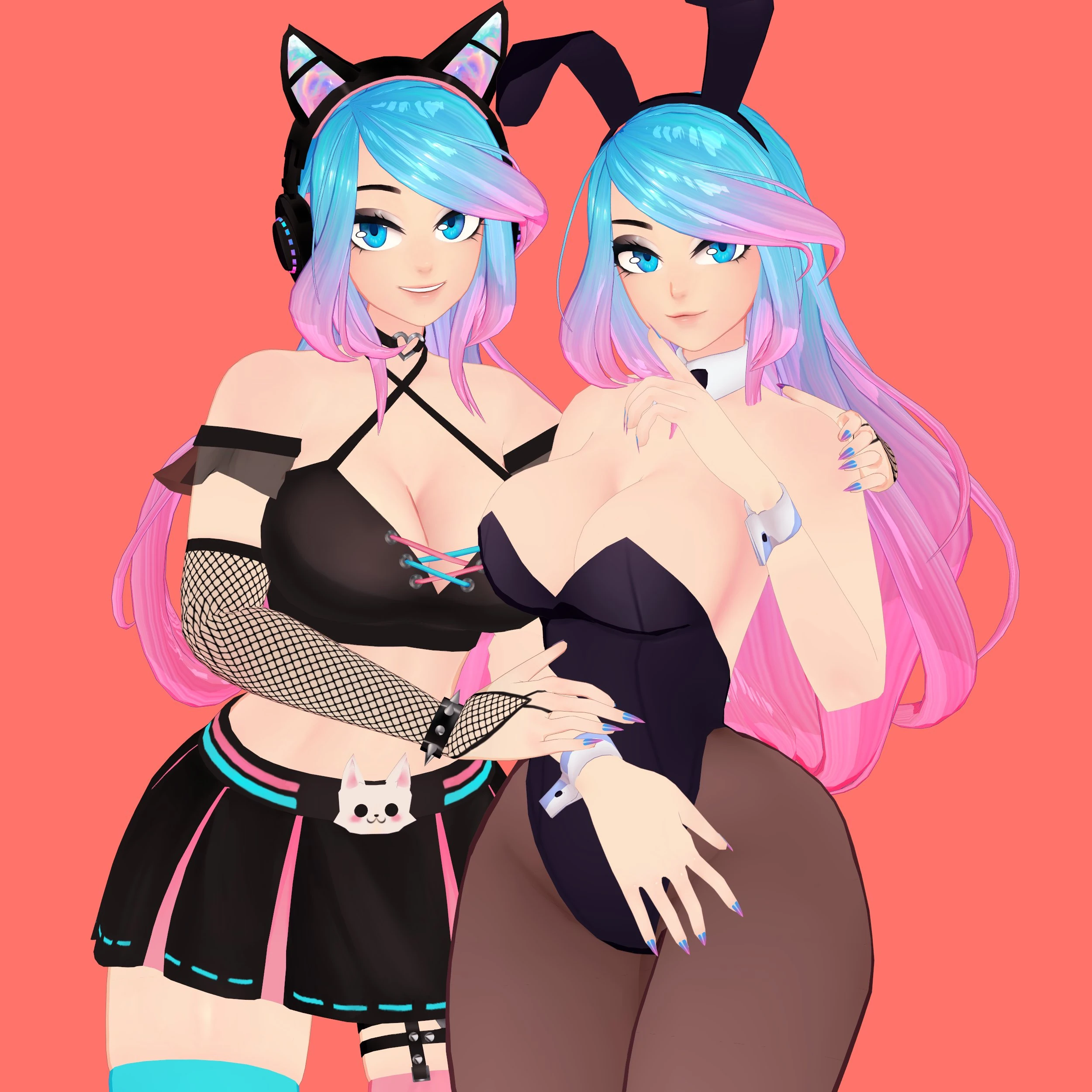 Silvervale and Bunnyvale by jjinomu