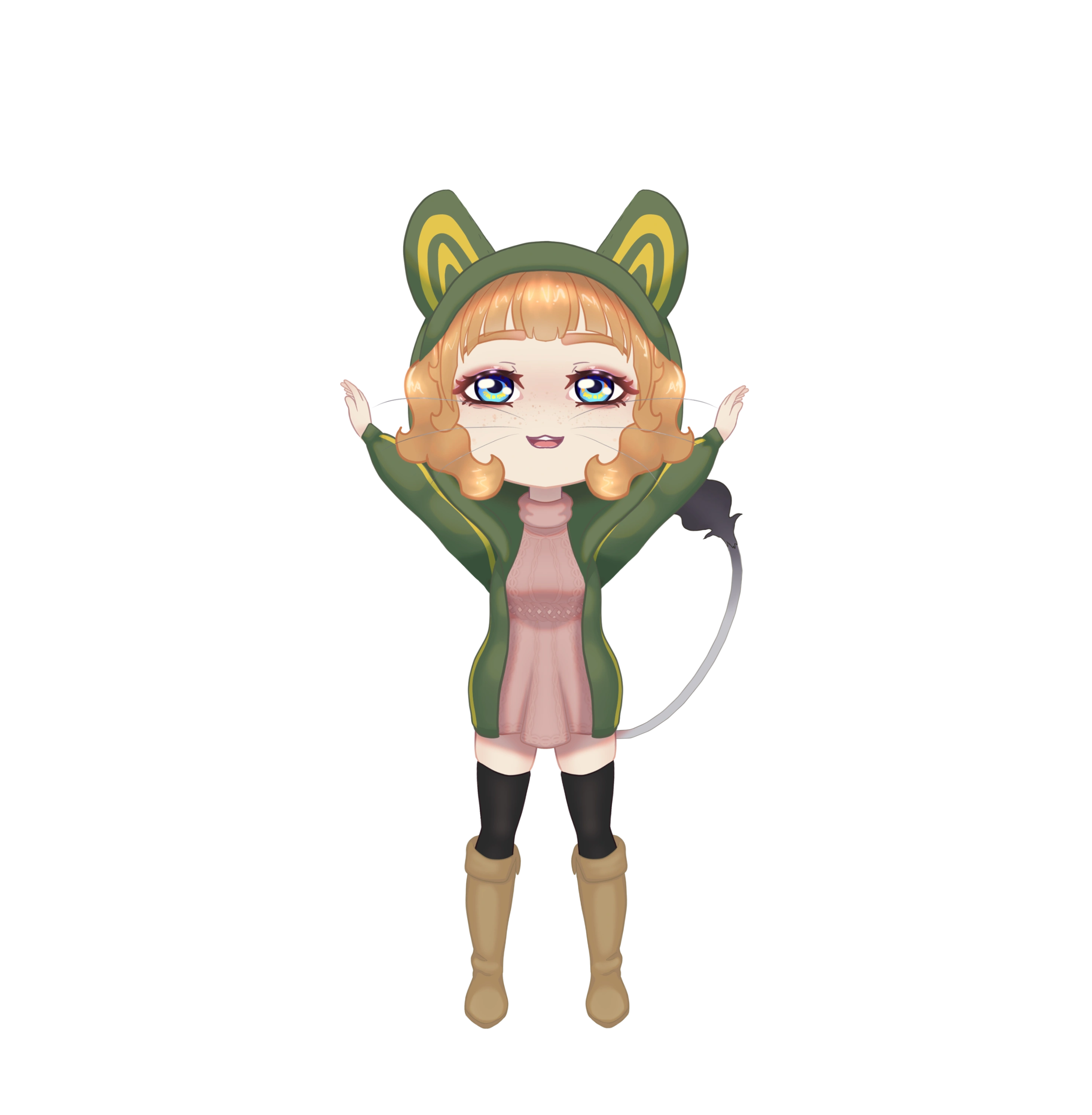 Chibi Wattle Happy