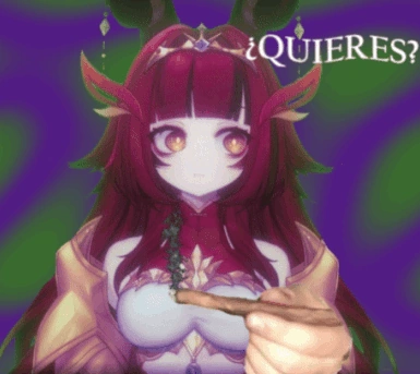 Zaza Kirser in the "Quieres" meme