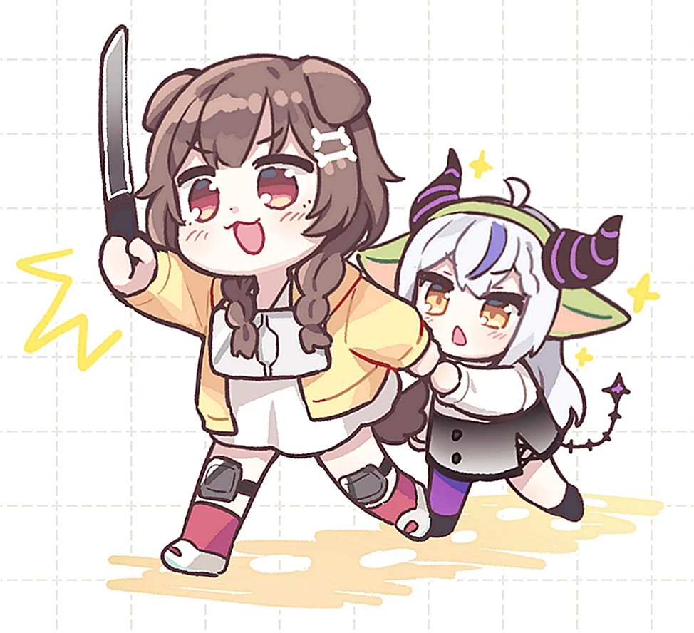 Inugami Korone and La+ Darknesss<br>by MONO MON