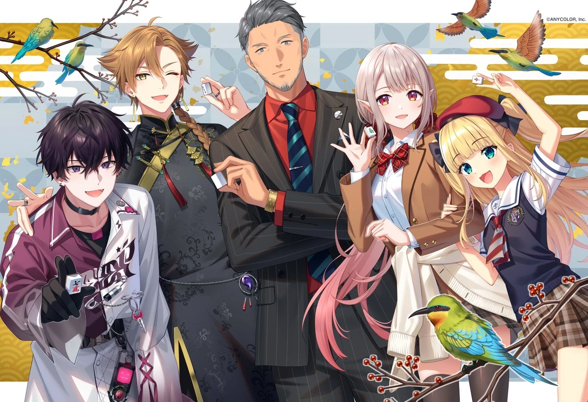 NIJISANJI Mahjong Cup 3rd Kacho Fugetsu Battle Winner Illustration<br>by Bushi