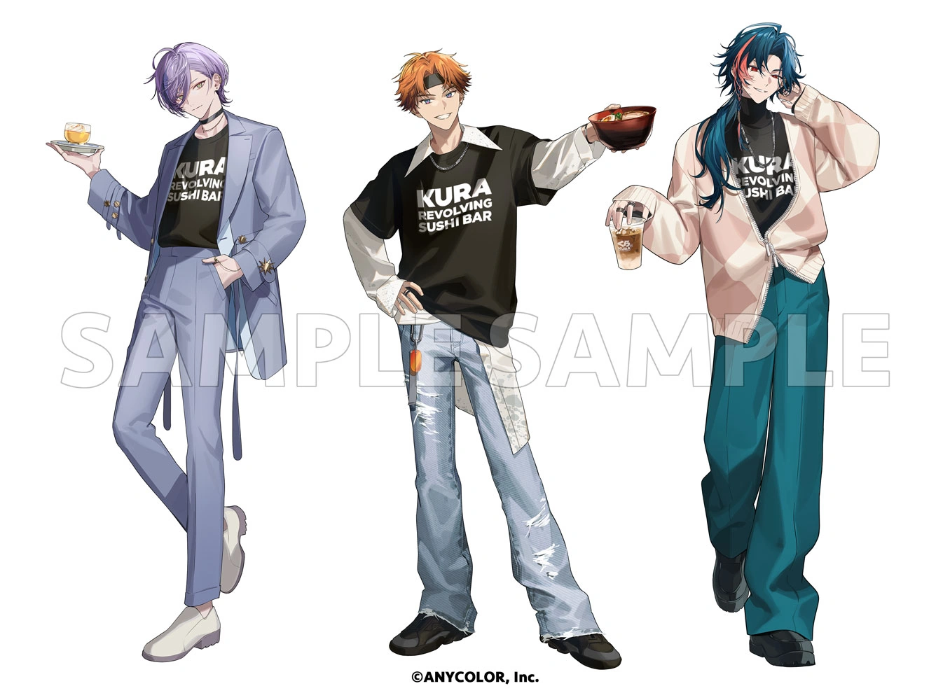 NIJISANJI x Kura Sushi Collaboration Illustration by Oyo
