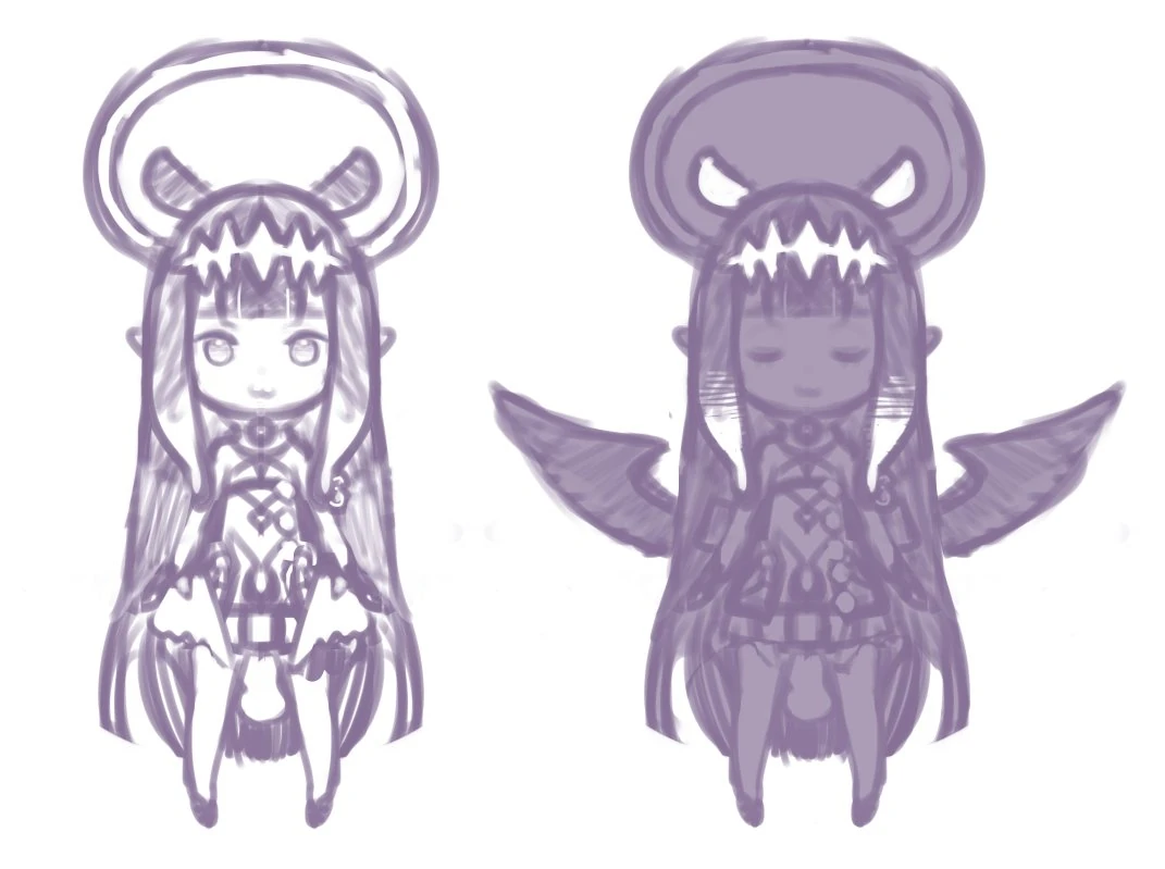 Two variations of Ina <br>by Kuroboshi Kouhaku