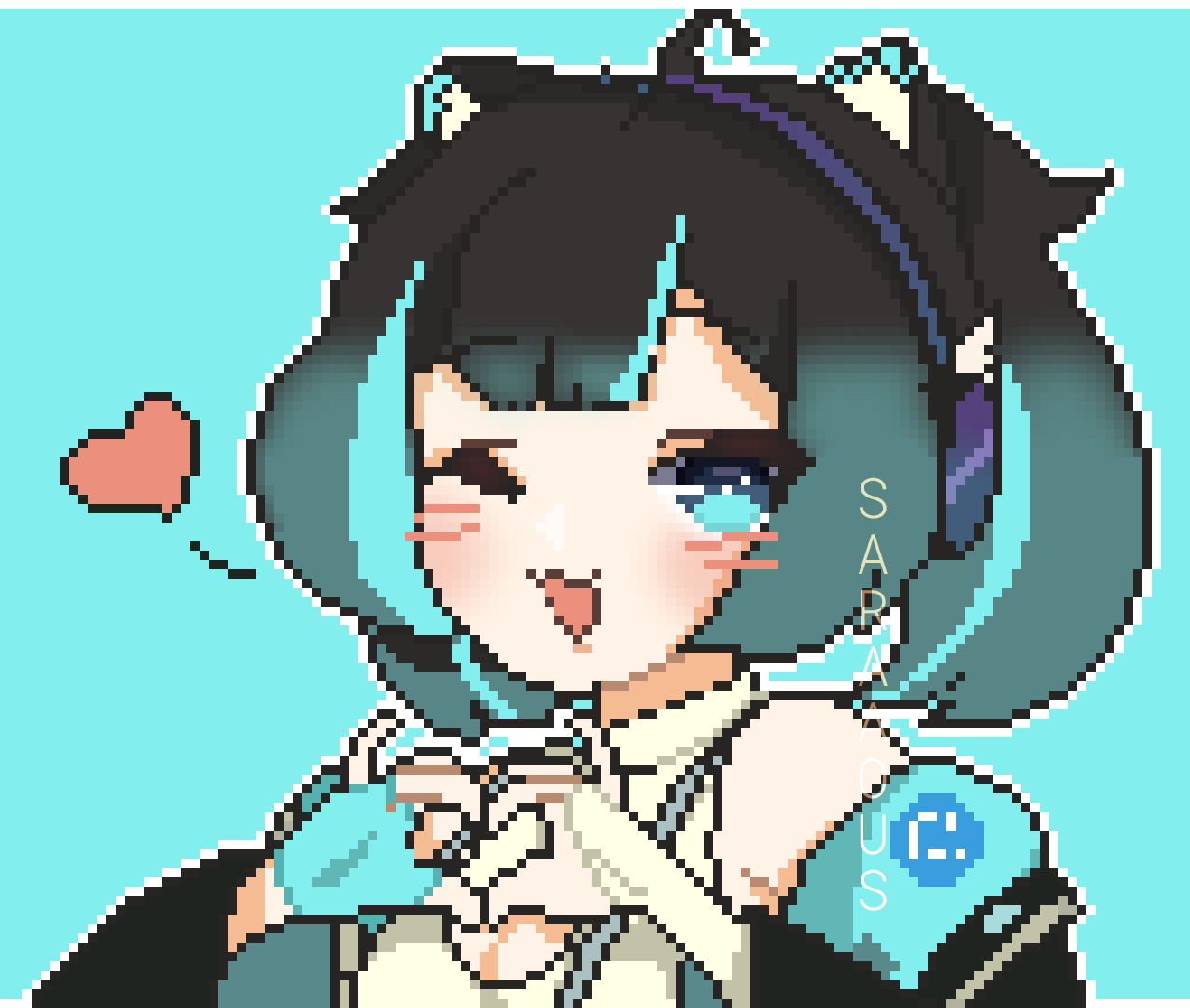 Cyan art by @Saraaous_