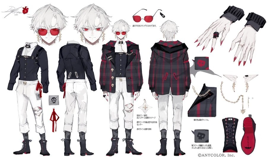 Formal x Rock Style Outfit Reference Sheet<br>by Daken