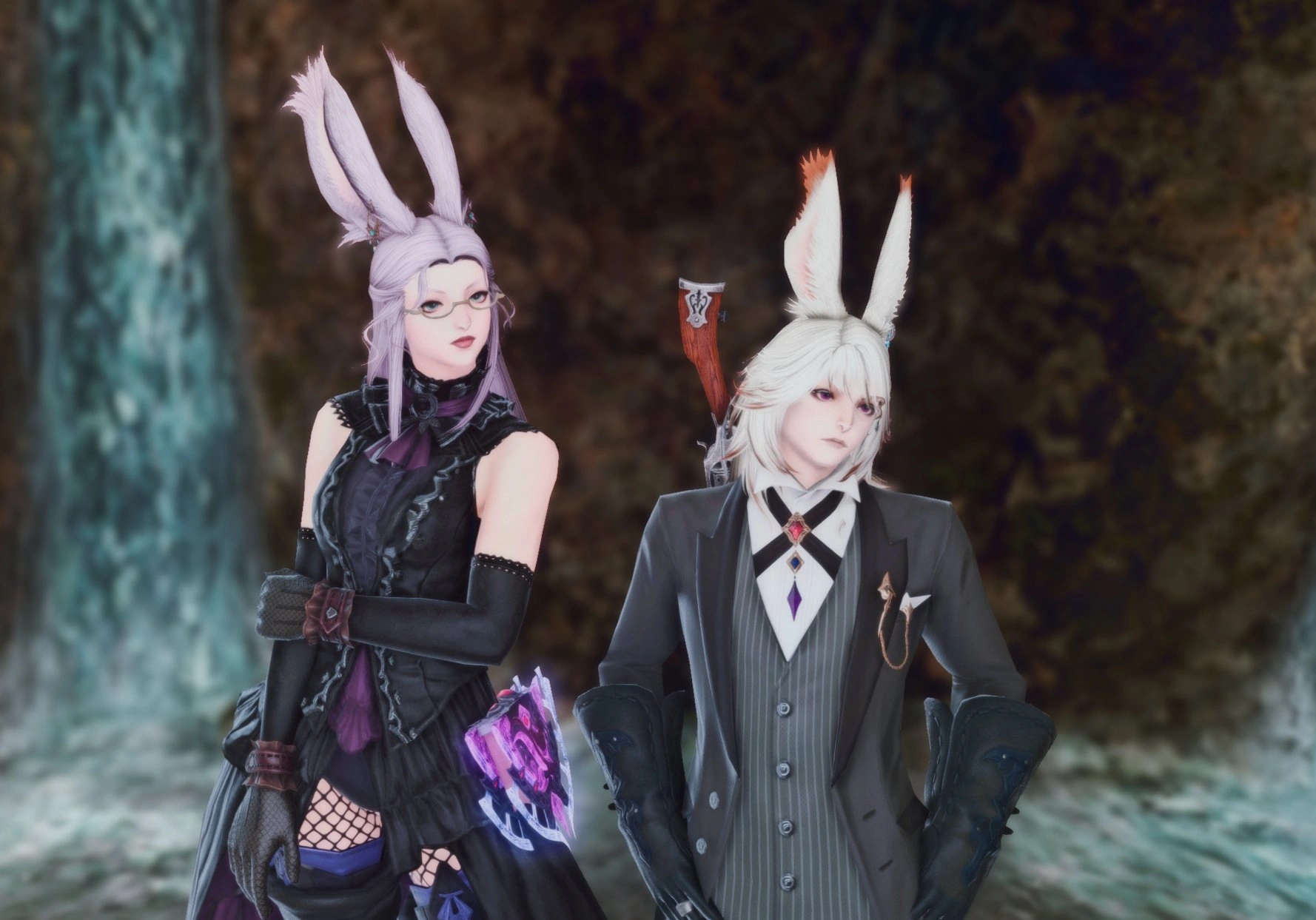 '''Meera showing off her and IRLHusbandos Avatars in FF14'''