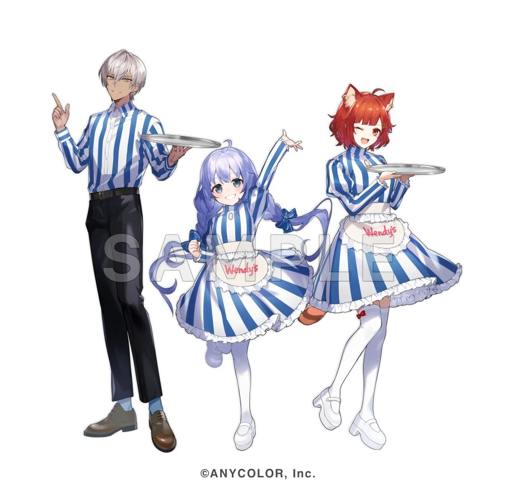 NIJISANJI x Wendy's First Kitchen Collaboration Illustration by Tonoshi