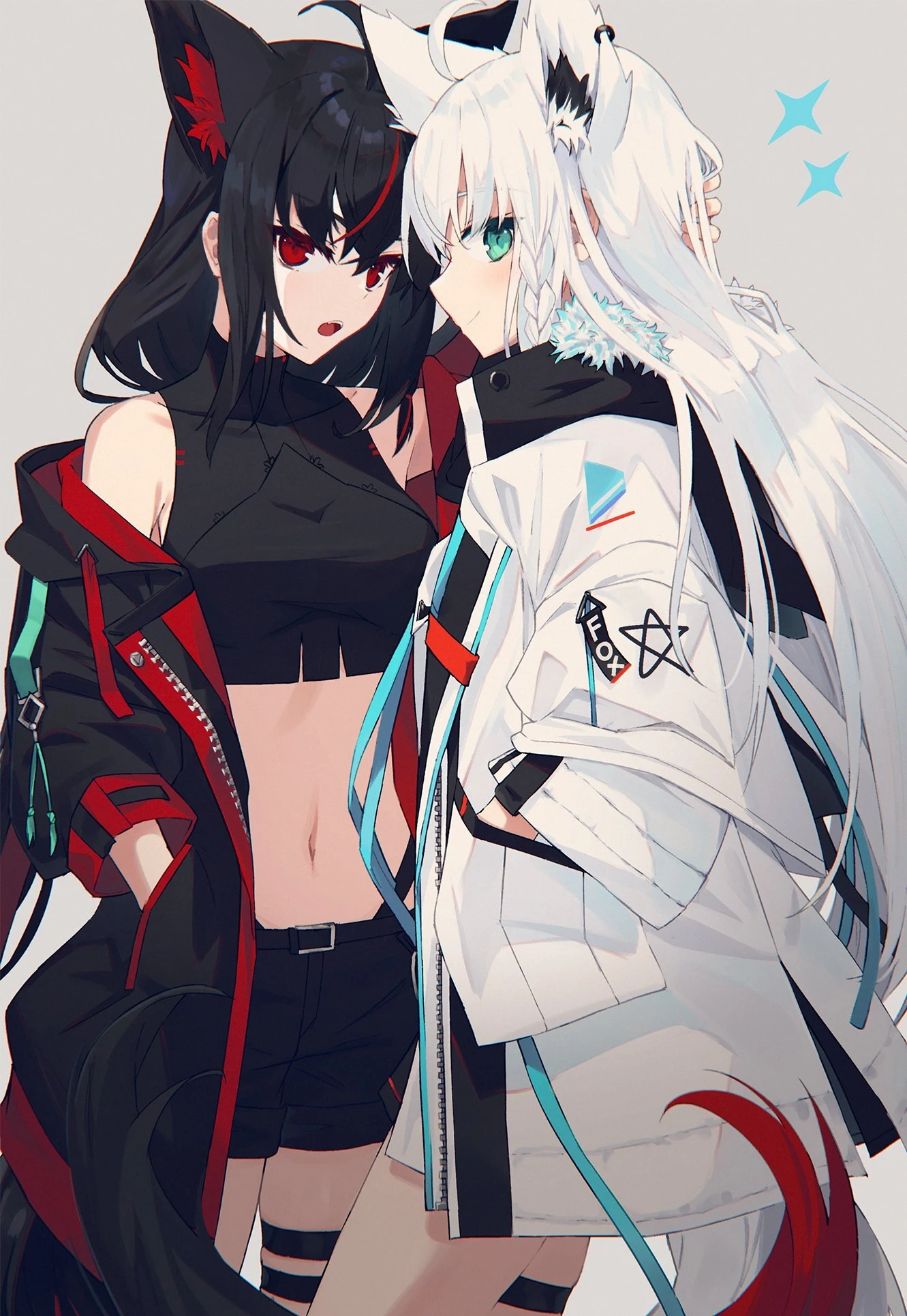 Kurokami Fubuki and Shirakami Fubuki<br>by Nagishiro Mito
