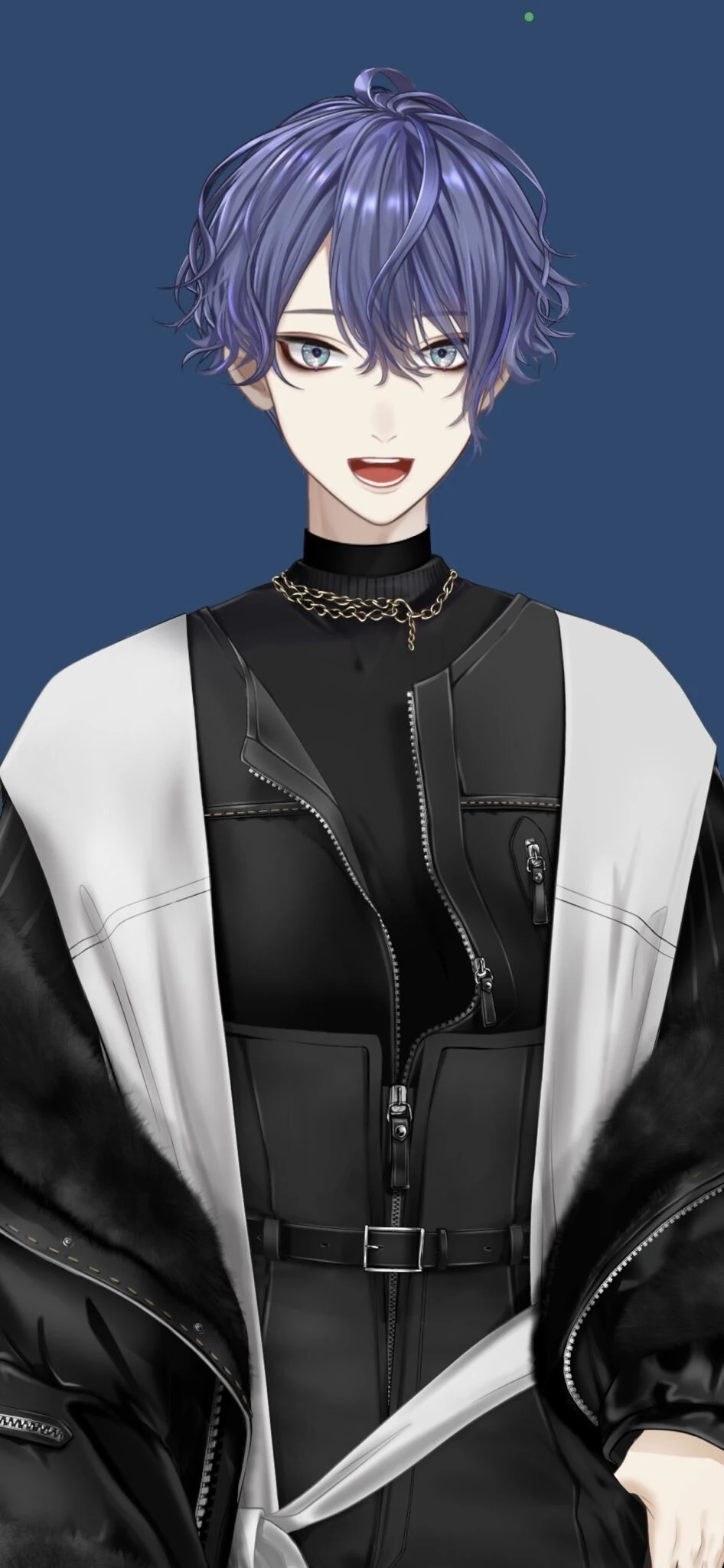 Streetwear Outfit With Short Perm Hairstyle