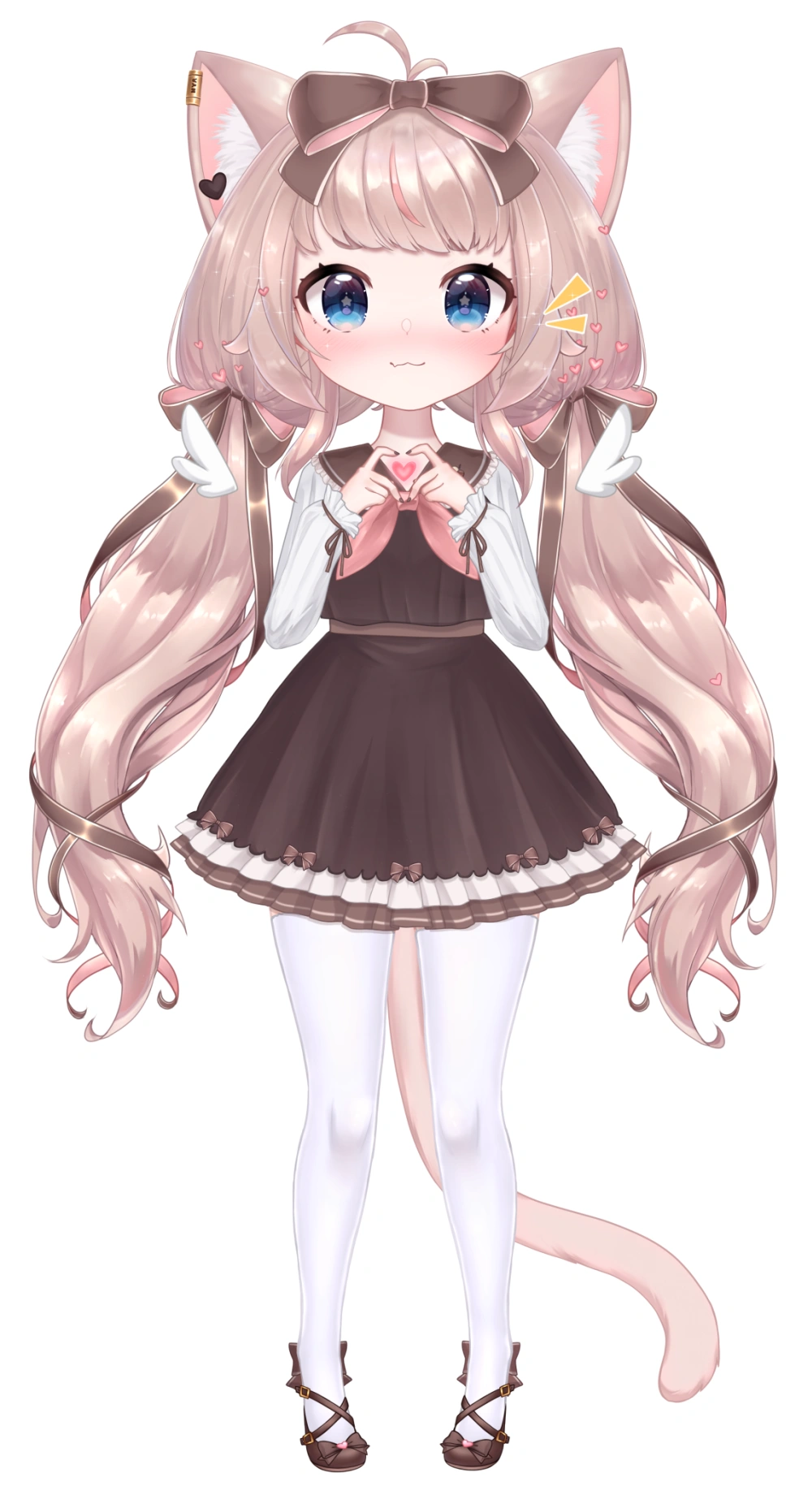 Fuwa's previous VTuber model. Drawn by Fuwa.