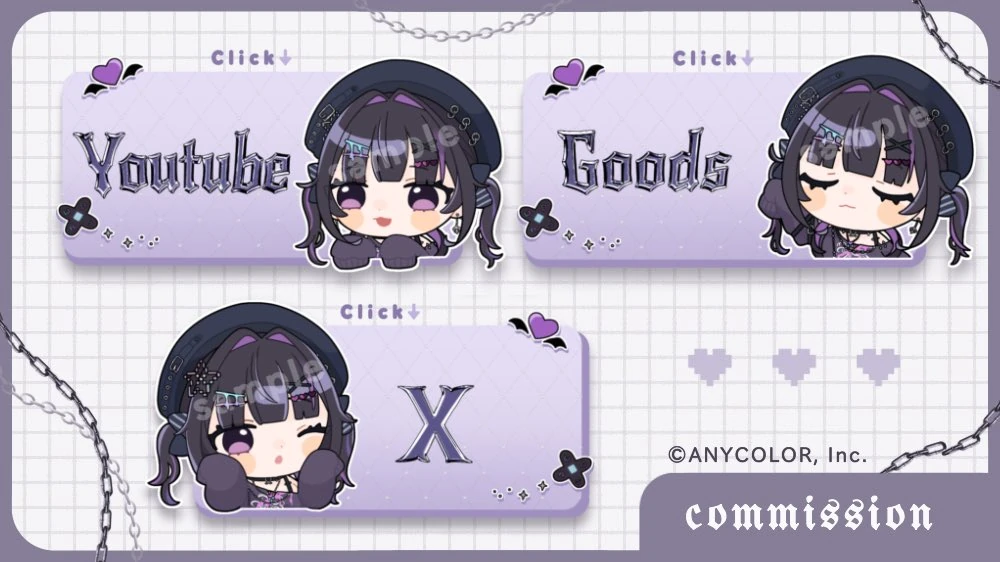 Twitch Panels Illustration by Iwashi Saya