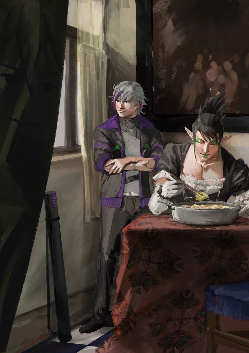 Fuwa Minato and Hanabatake Chaika<br>by ikuyoan