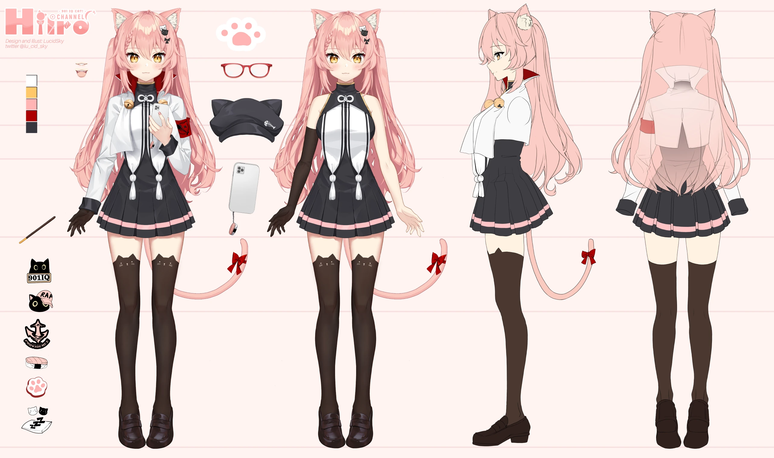 Live2D 1.0 Reference Sheet by LucidSky