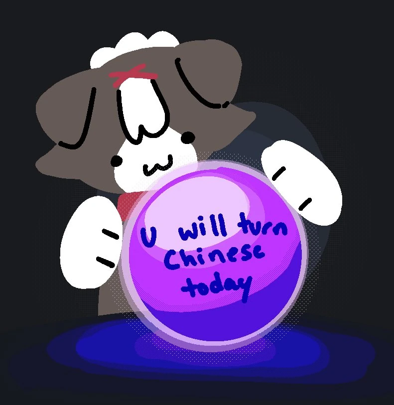 "U Will turn Chinese today" - Bibi's Fortune Crystal Ball