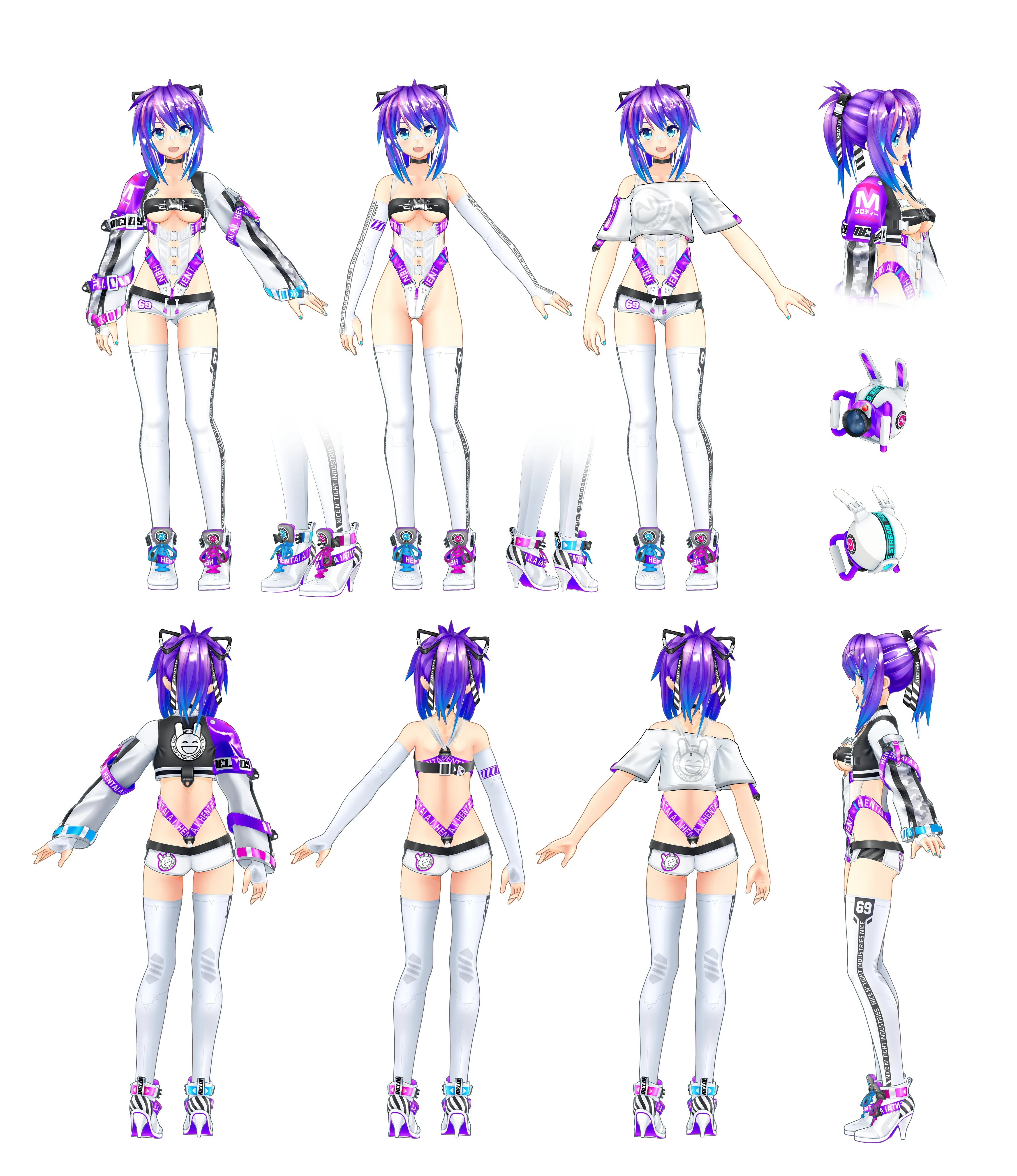 Projekt Melody Model Sheet by Digitrevx