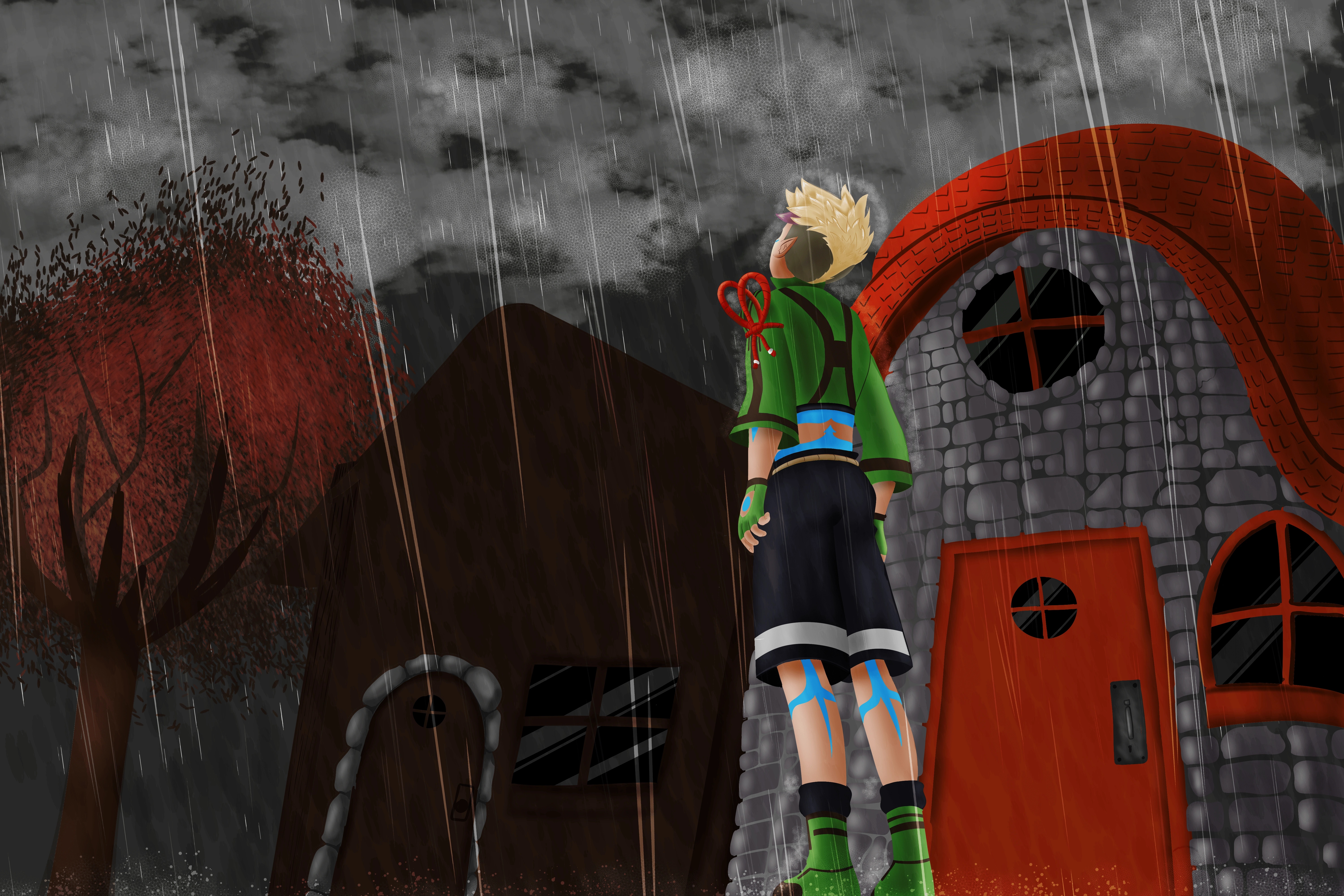 "Gray Skies" art piece