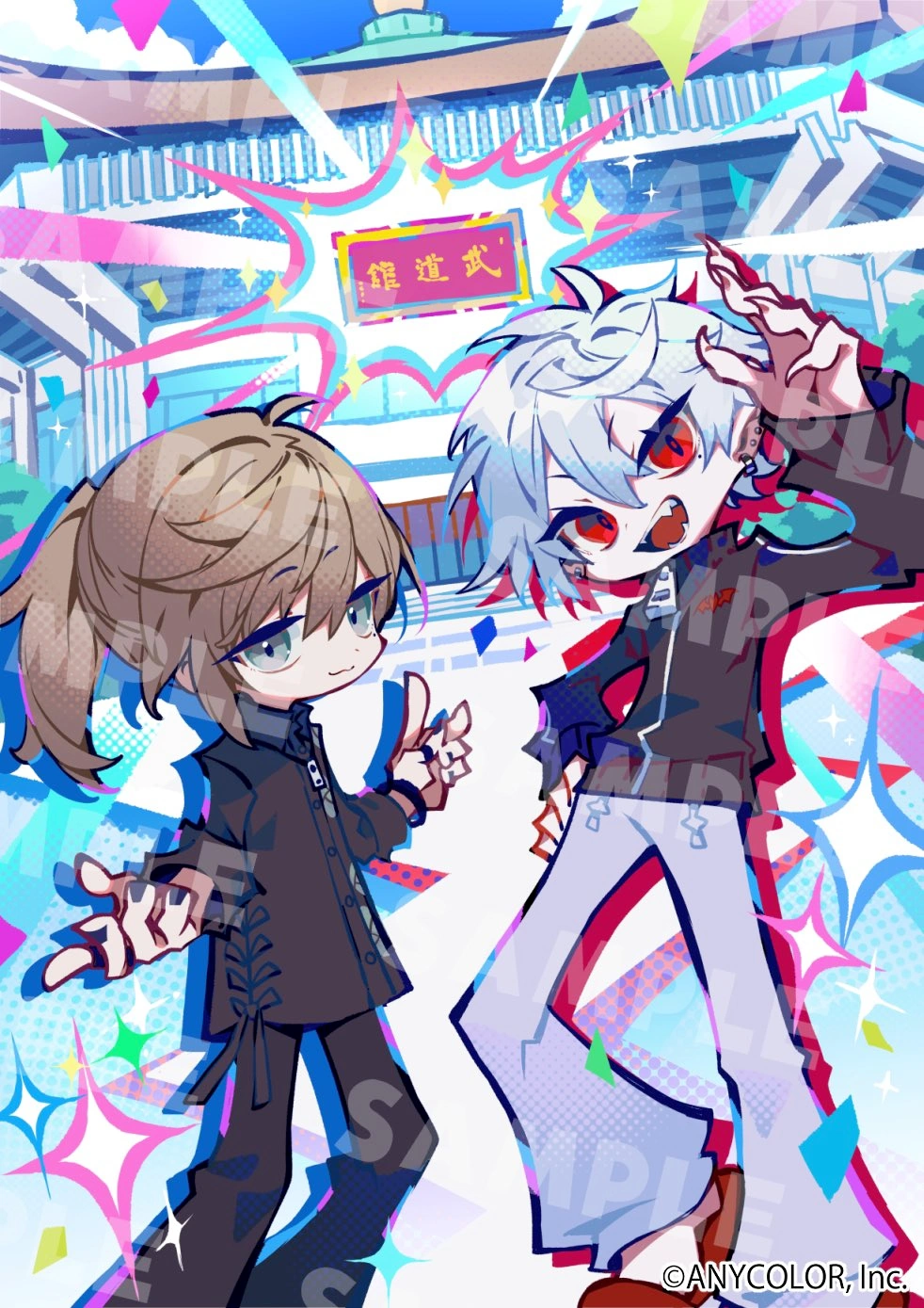 ChroNoiR "Kuro no Waaruga Nanka Yaru" Program Illustration<br>by Bukurote