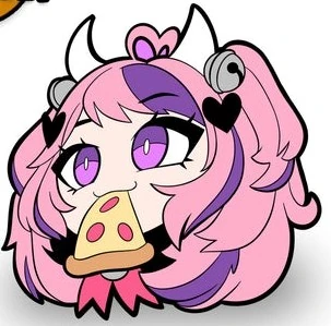 Ironmouse With PIZZA Pin - designed by CalMoray