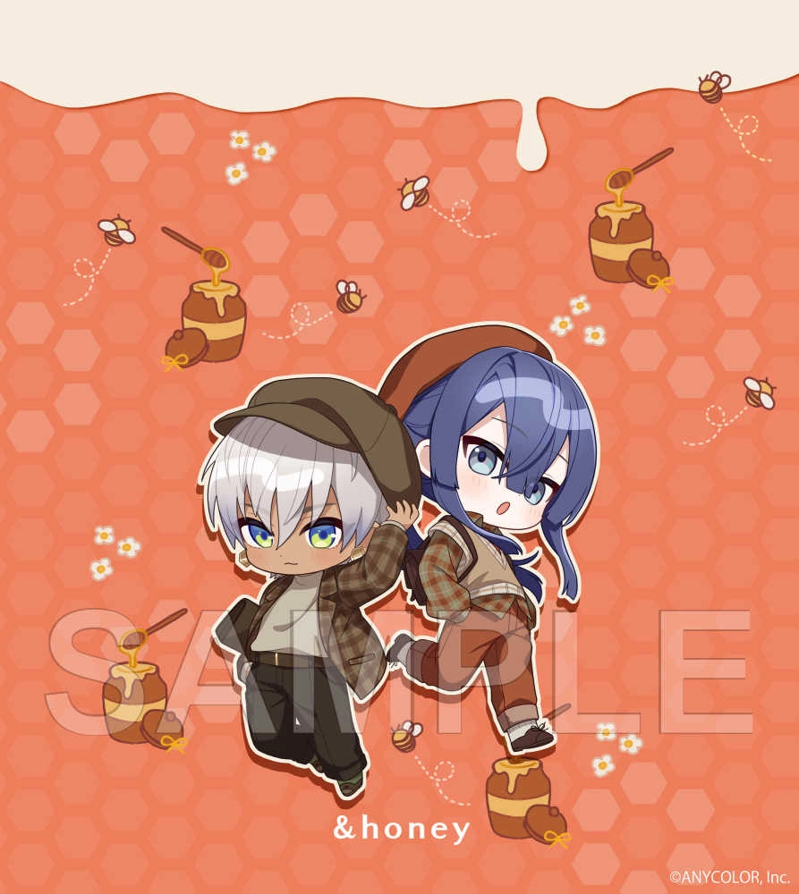 &honey x NIJISANJI SD Illustration by Yamabukiiro