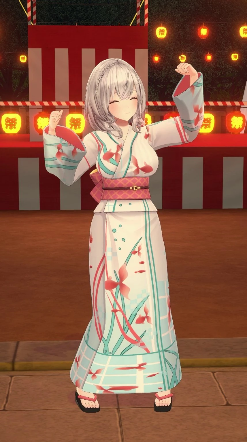hololive Summer 2022 3D Yukata<br>Fish Pattern