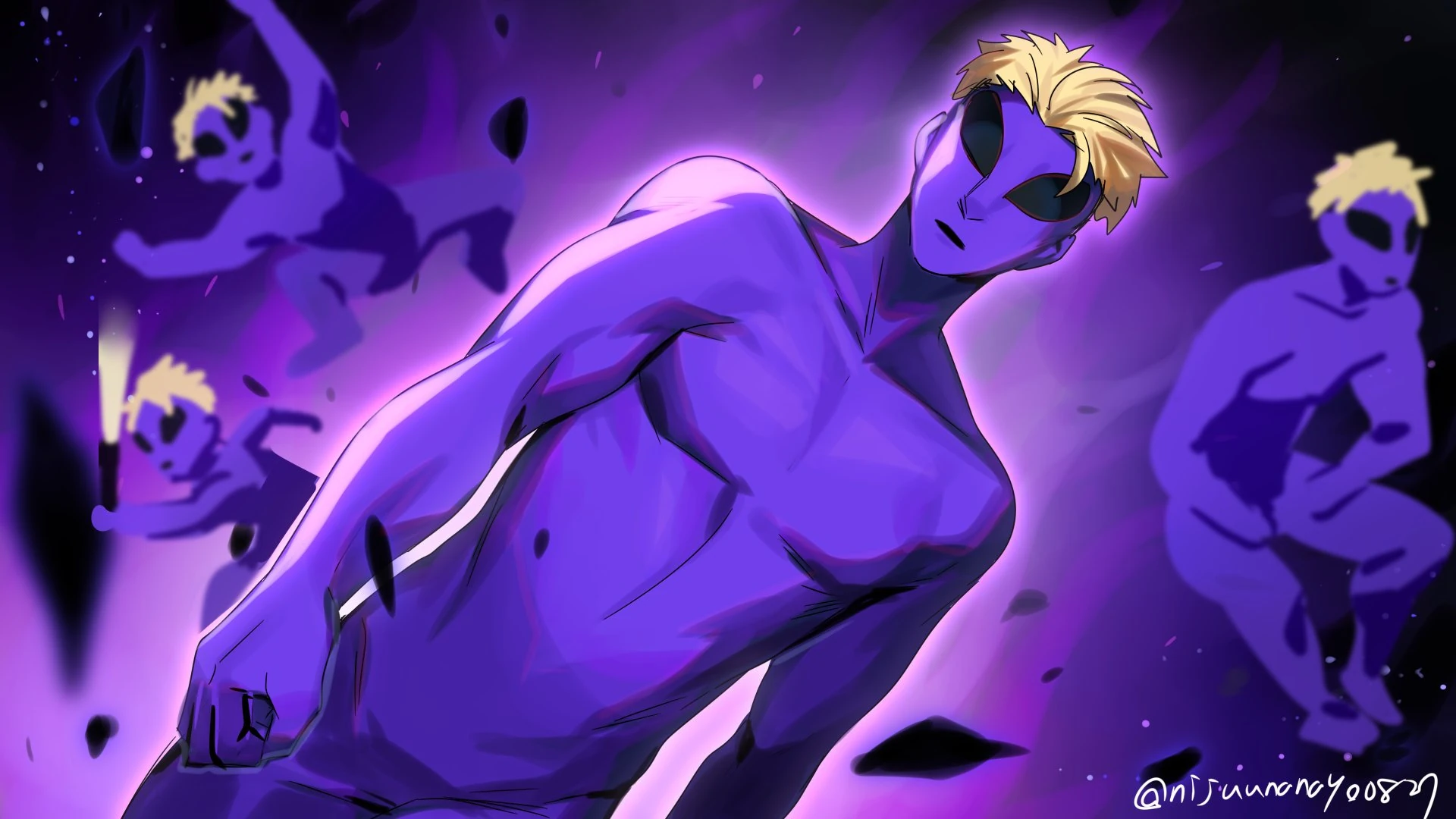 Purple Man NijiGTA Illustration<br>by Ninahachi