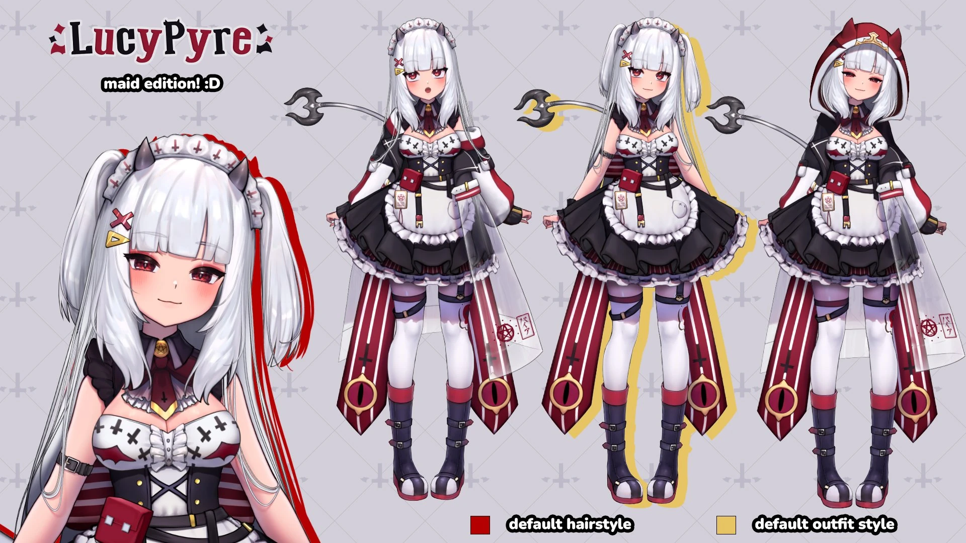 Maid Live2D reference sheet
