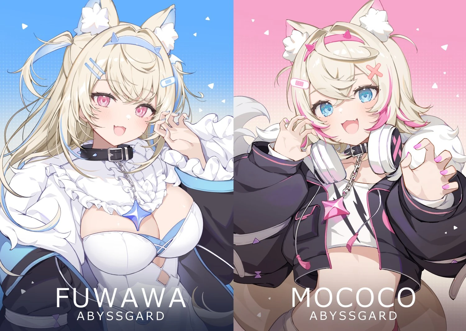 FUWAMOCO Debut Illustration by ICOMOCHI
