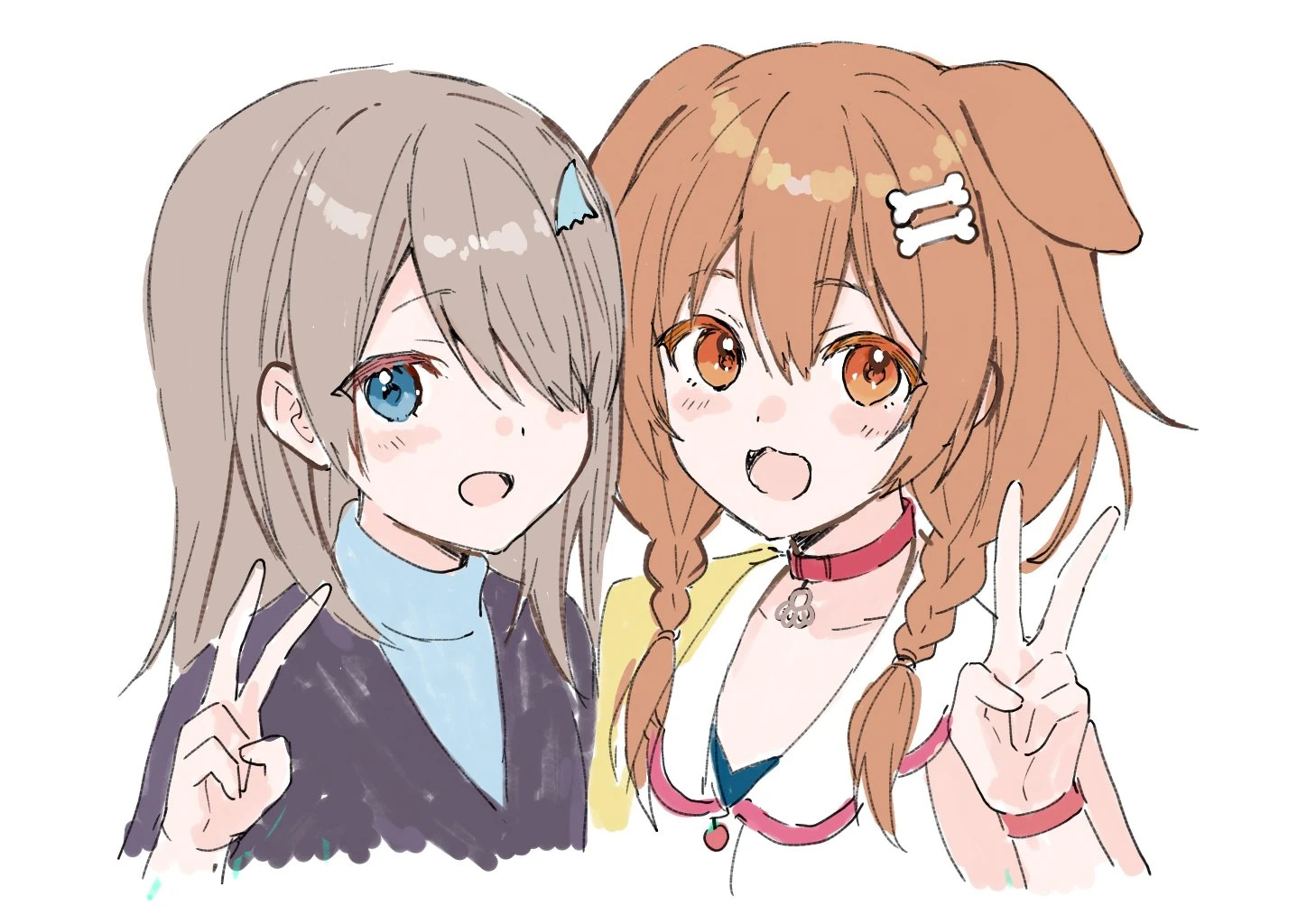 Korone With Fukahire