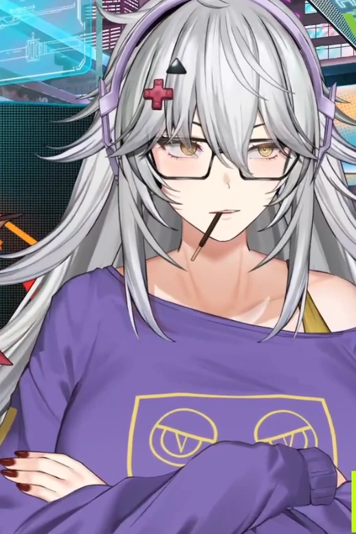 "MMO Gamer" Zentreya style for 2D with arms crossed and glasses