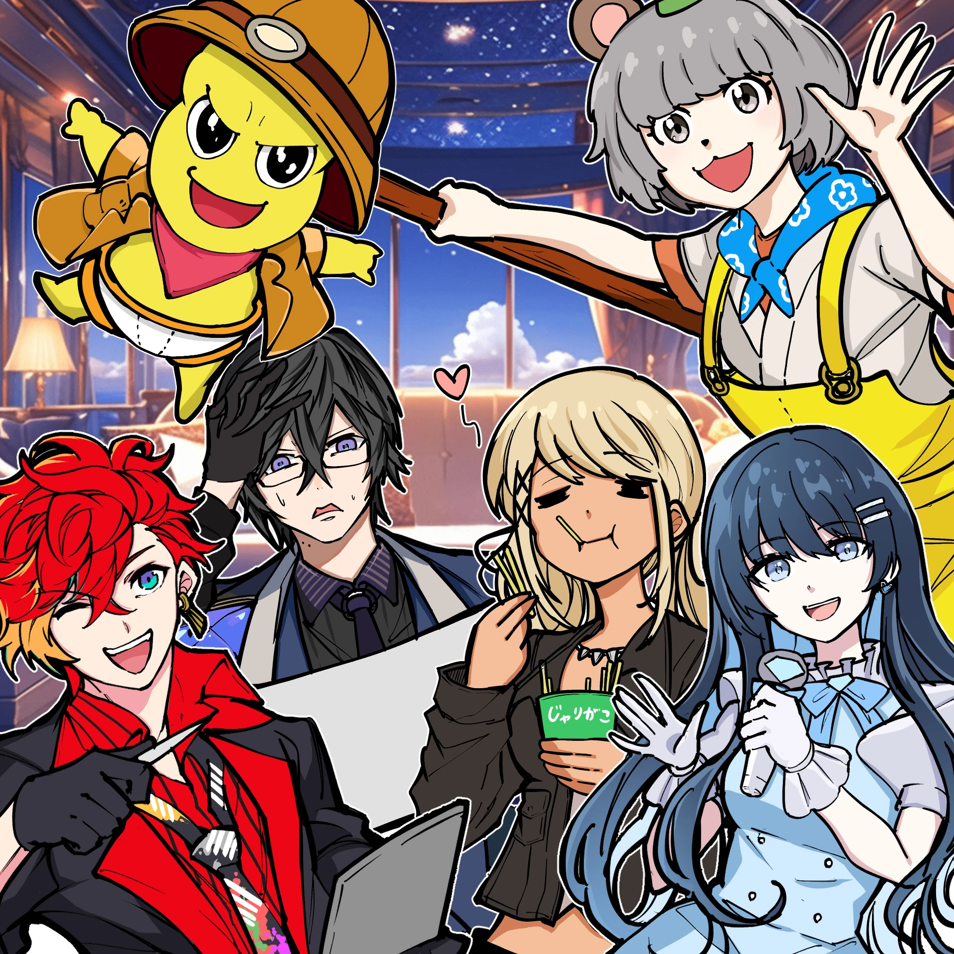 Ponpoko24 by [https://twitter.com/hizakigamma/status/1693645394163708178 Hizaki Gamma]<br><small>([[Ponpoko]], [[Peanuts-kun]], [[Hizaki Gamma]], [[Shikinagi Akira]], Kaminari Qpi, and [https://twitter.com/773urara Nanami Urara])</small>