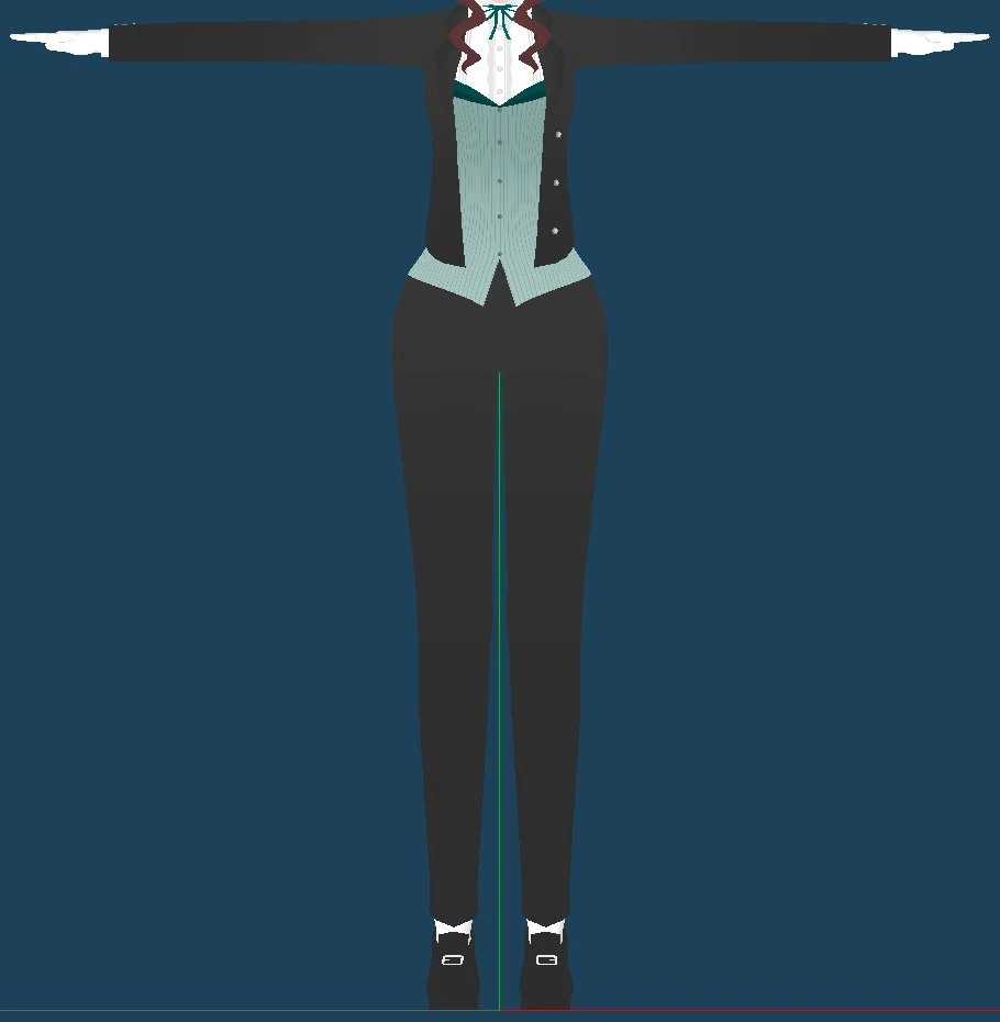 T-Pose Body from the Neck Down