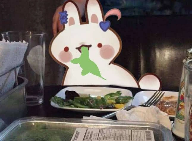 Harumi (Bun Mode) eating VSEA Admin