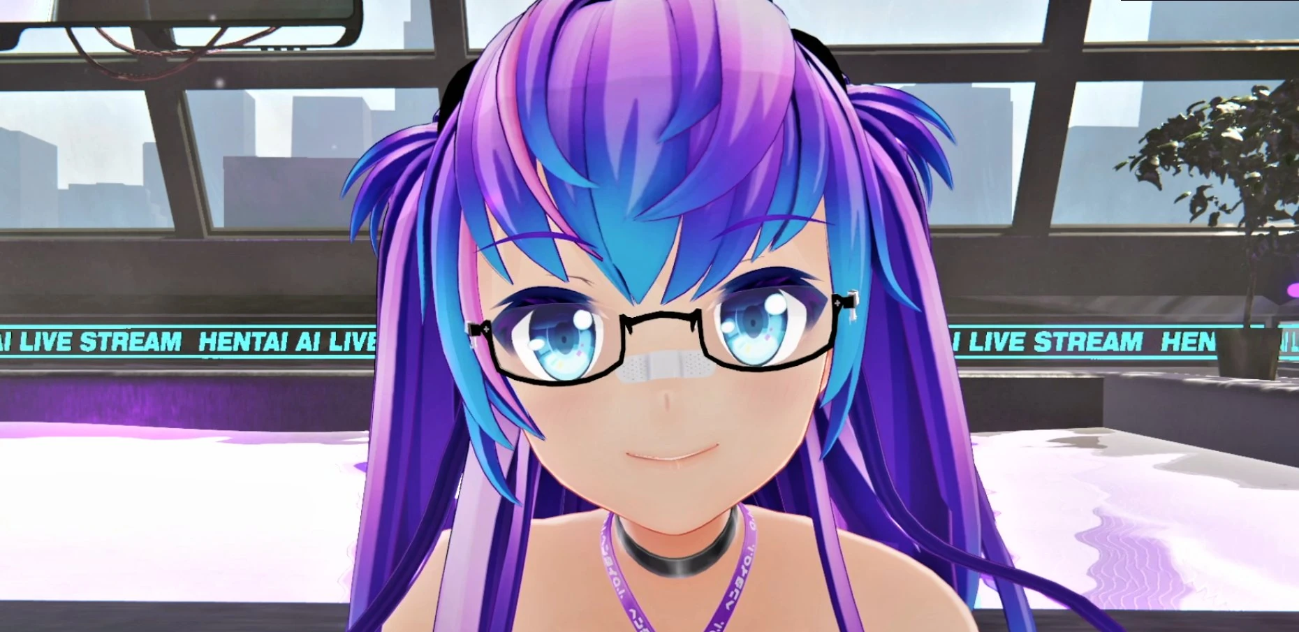 Melody wearing glasses