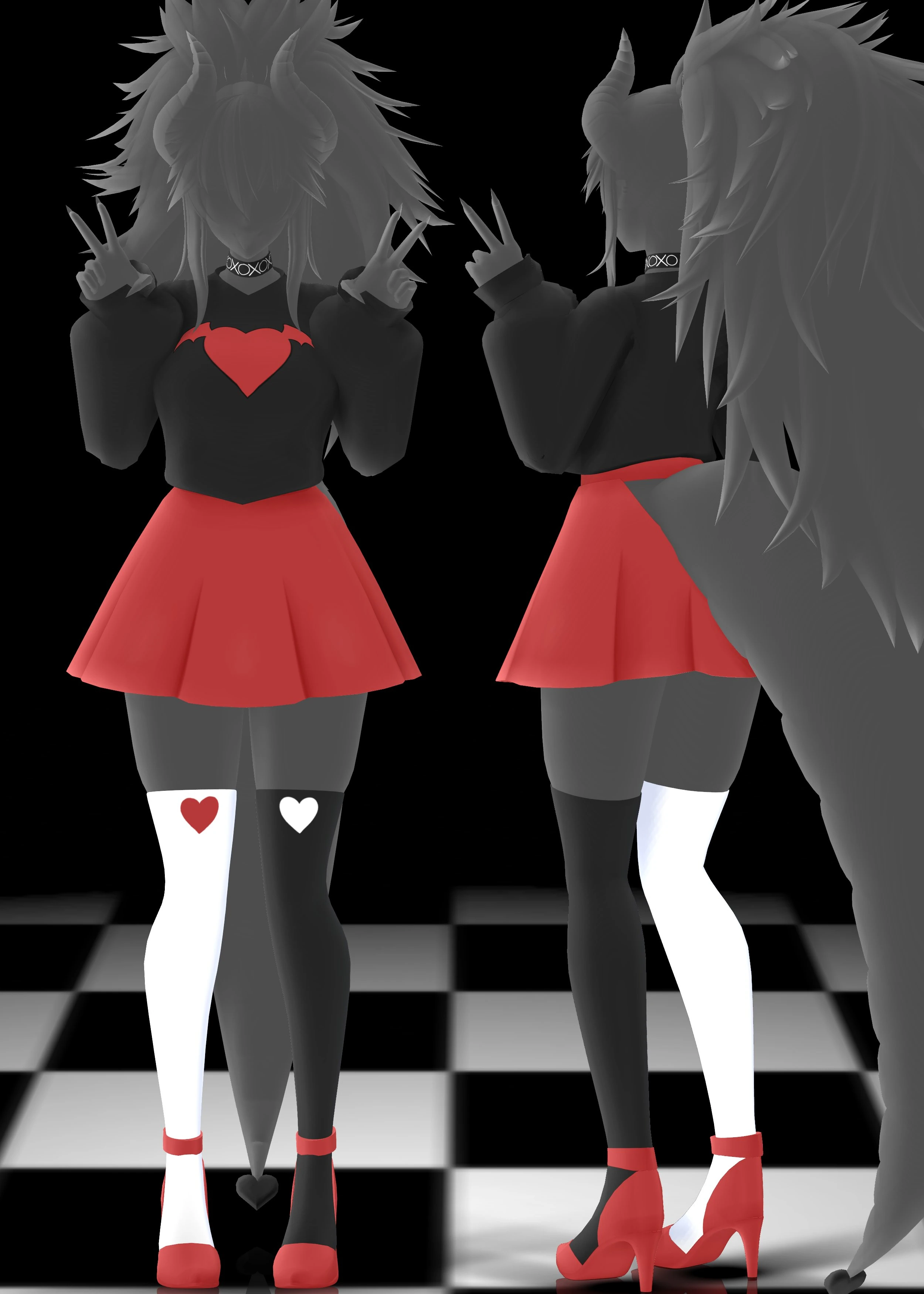 Zentreya Valentine outfit 2022 3D clothes ref by MaydayfireballC