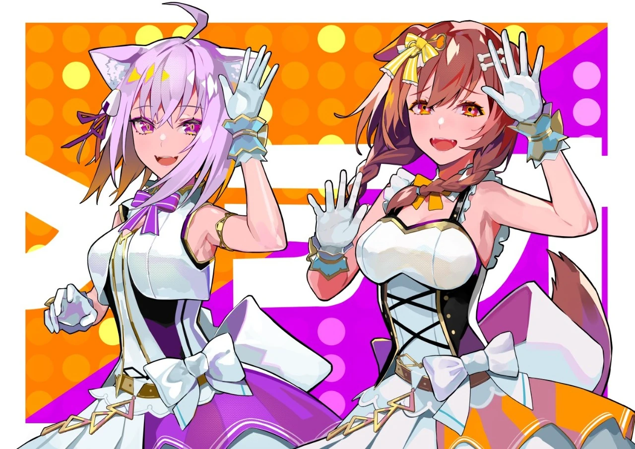 Okayu and Korone<br>by LAM