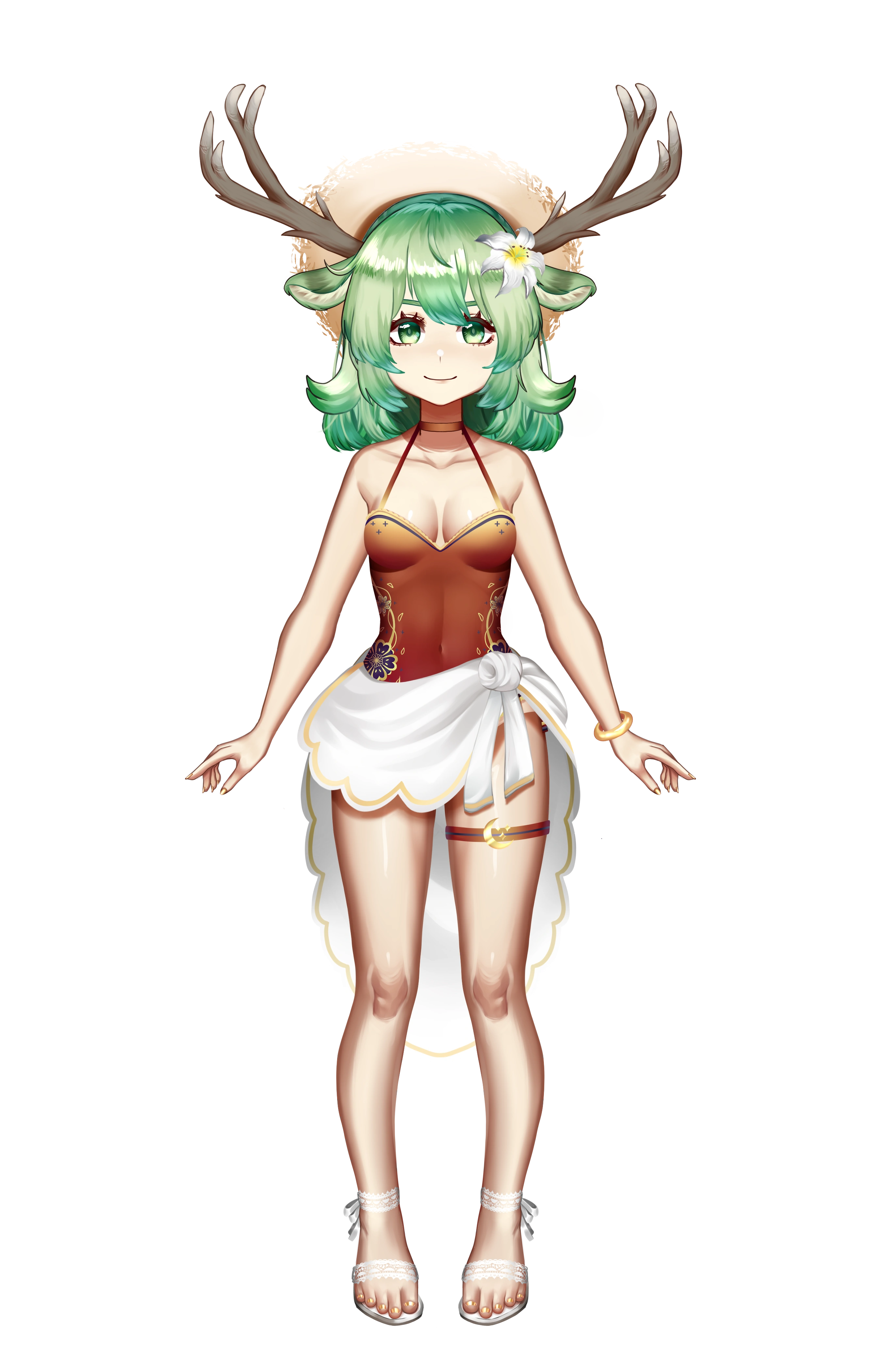 Beach outfit with skirt