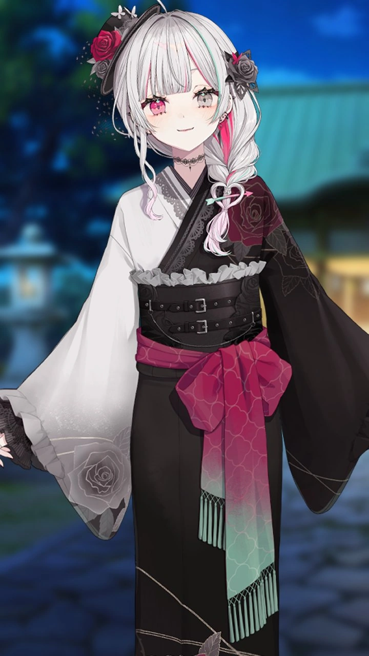 New Year Kimono (Black and White Version)