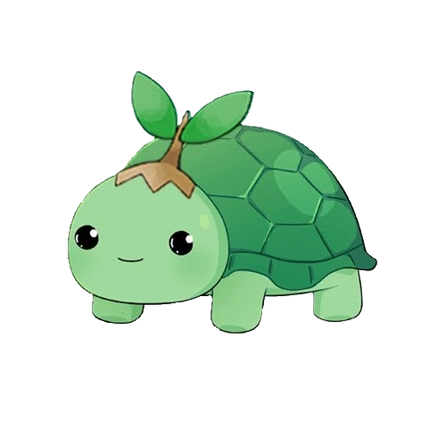 Vedal cosplaying as Turtwig