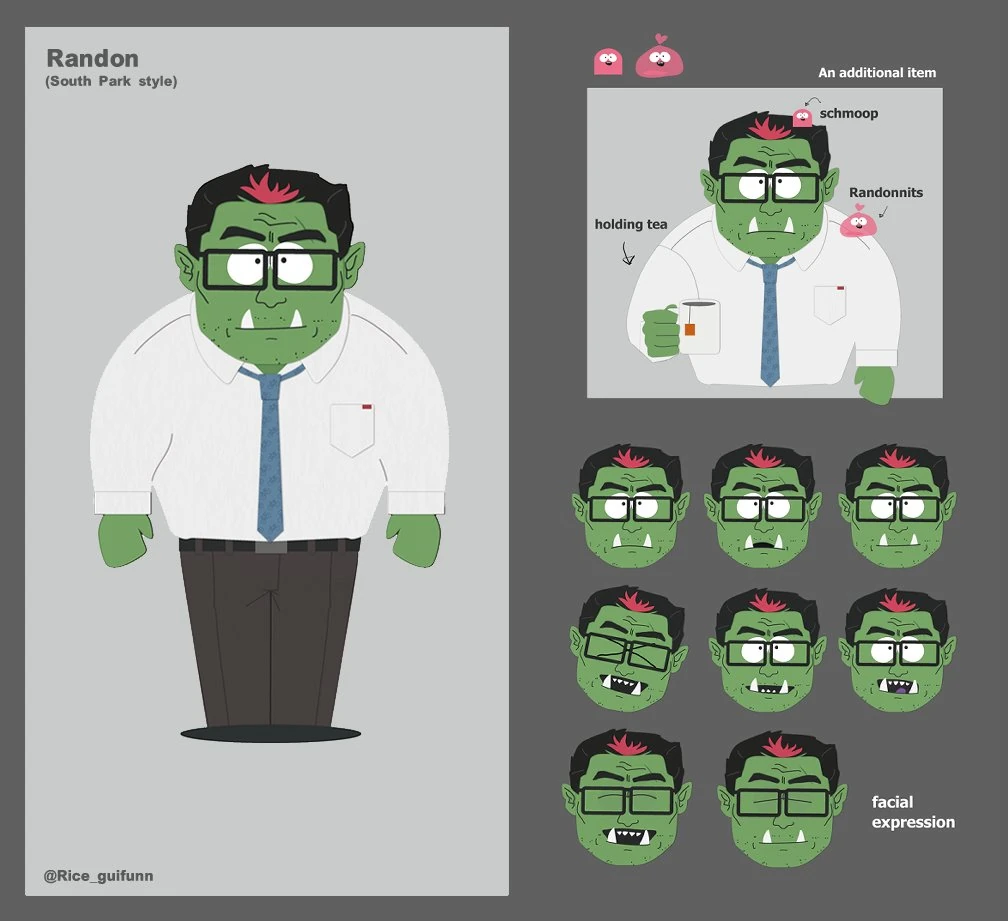 South Park model Reference sheet by just Rice Mochi