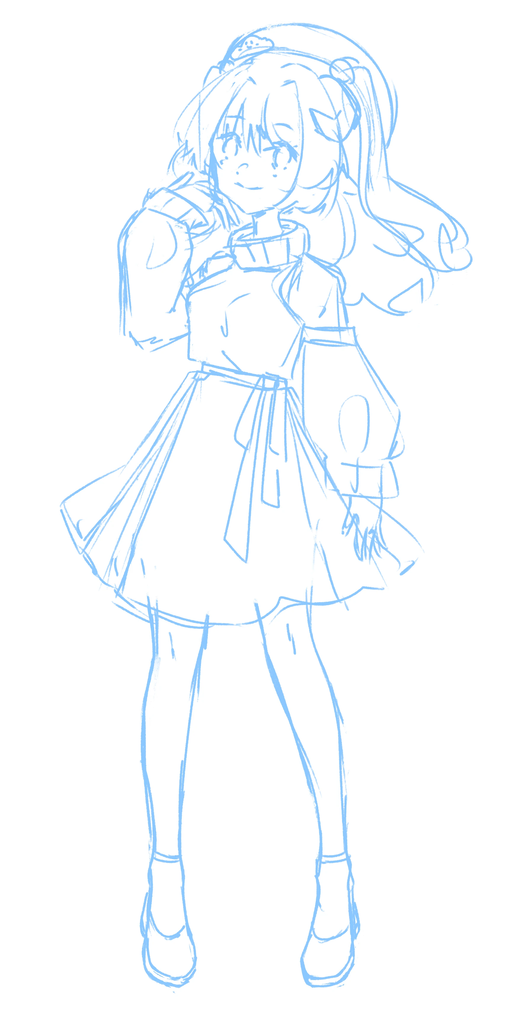 Casual outfit sketch