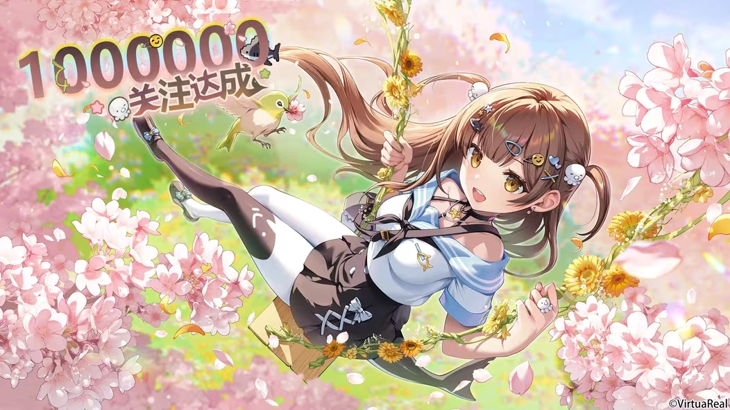 1,000,000 bilibili followers illustration