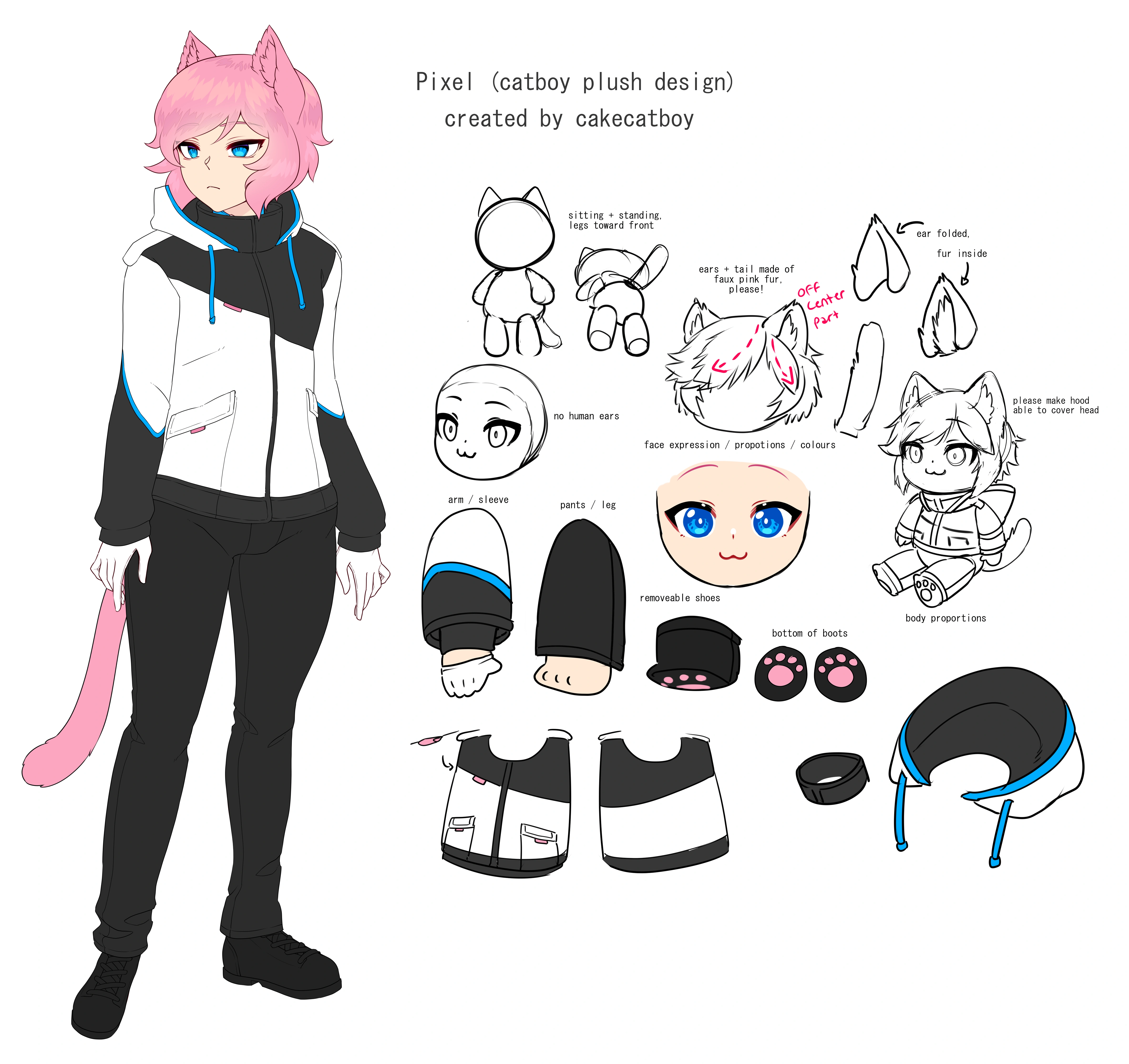 Pixel and plushie<br>(by catboymech)