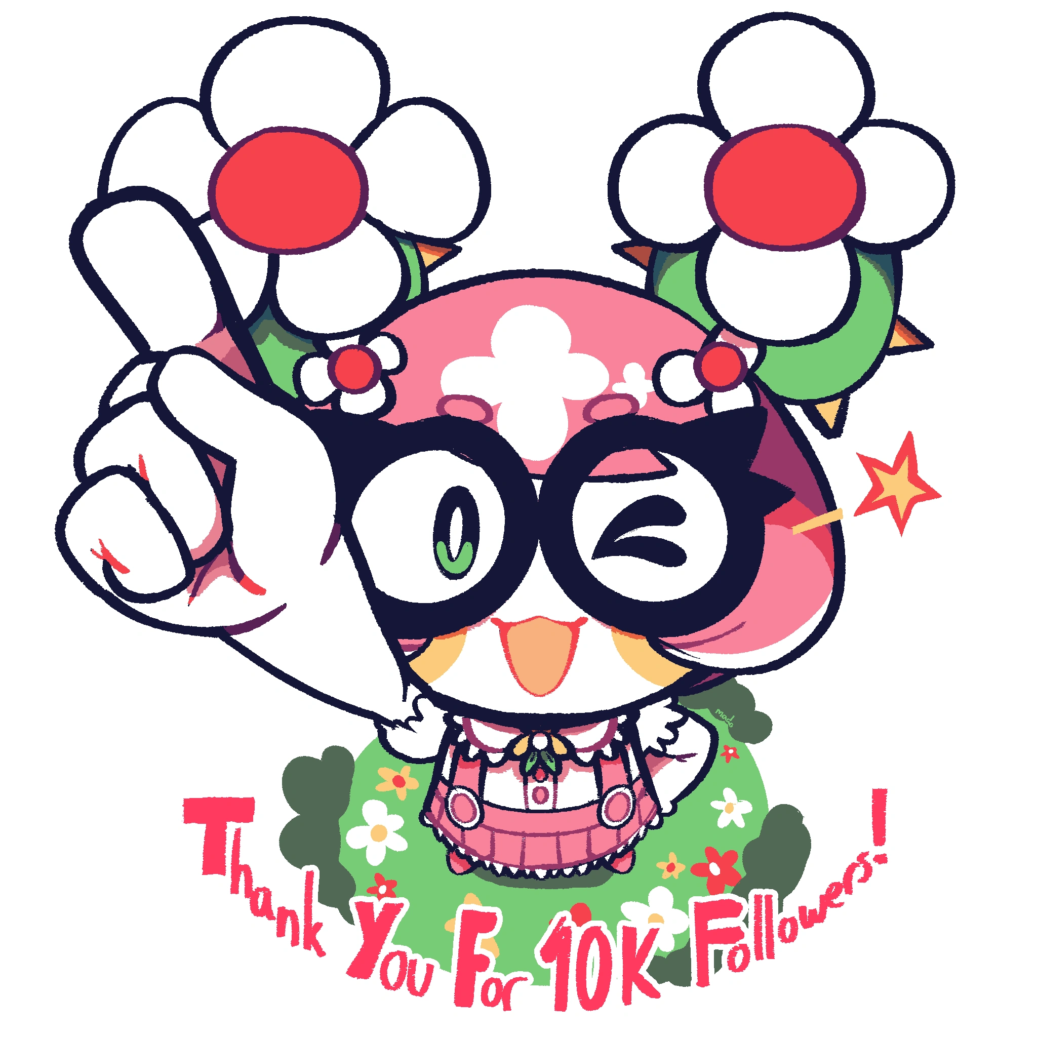 Celebrating 10,000 followers on Twitter.