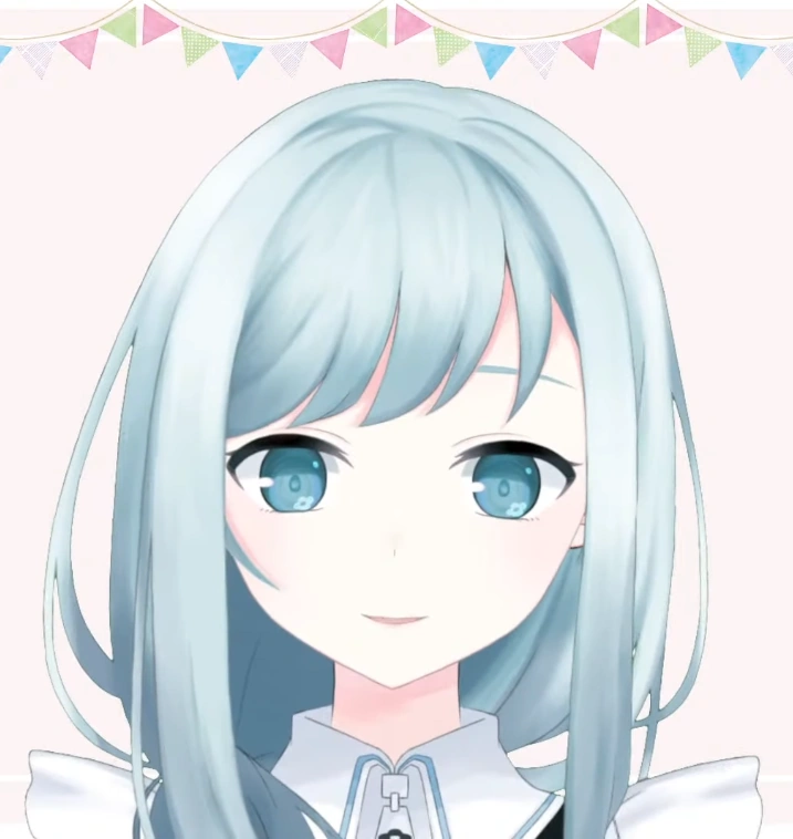 2nd model close up. Flower mark can be seen in both her eyes' iris