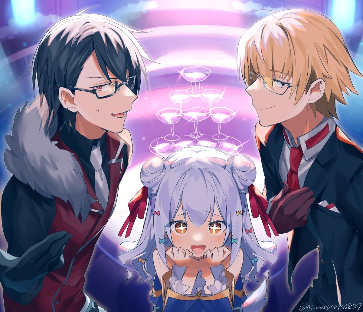 Ikebo Drink Three-Way Interview Illustration<br>by Ninahachi